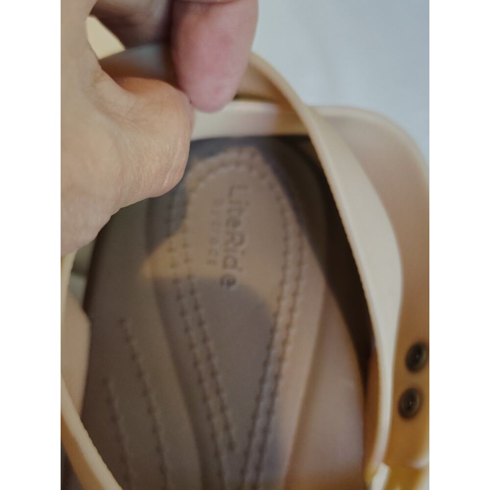 Crocs Brooklyn Women Wedge Sandals Size 10 Tan/Beige Ankle Strap Open Toe - Picture 4 of 9